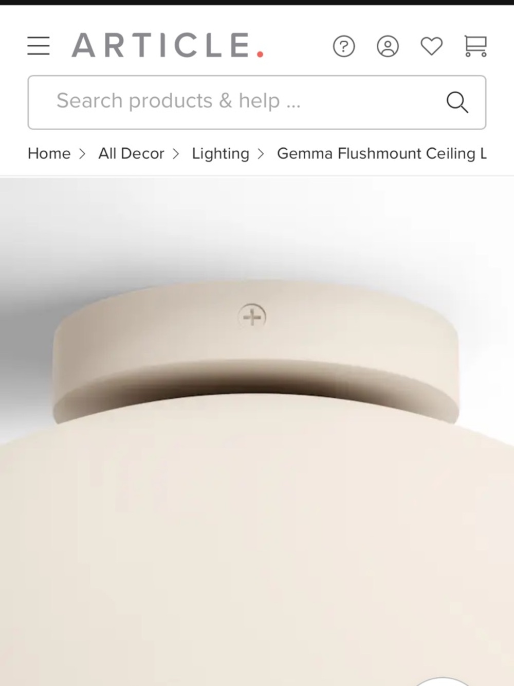 Article Cream Flushmount Dome Ceiling Light - Picture 7 of 10